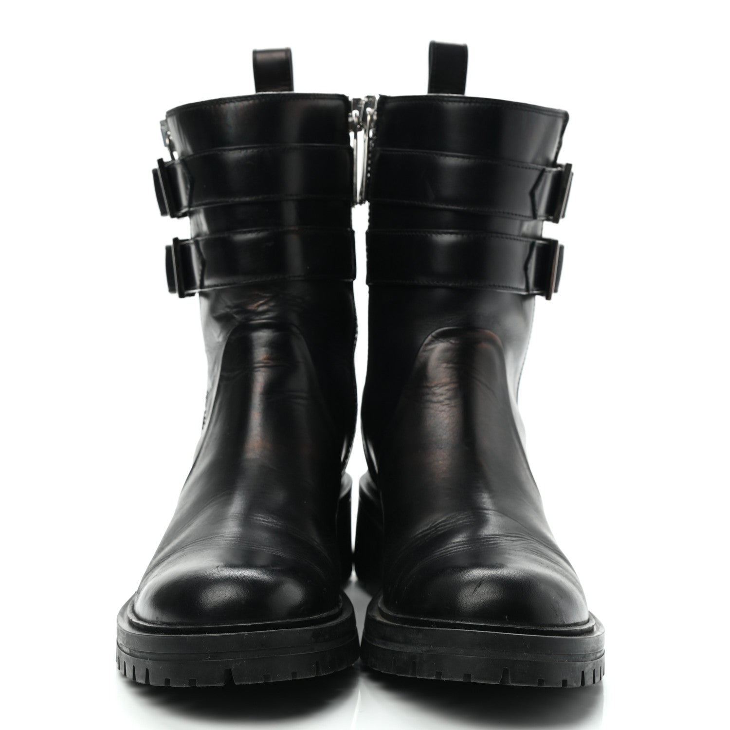 Givenchy Calfskin Double Buckle Ankle Boots 37 Black 2 of 12