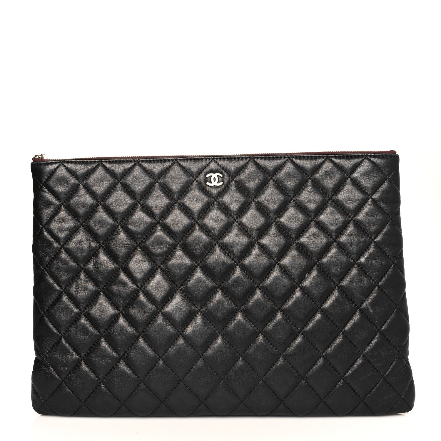 Chanel Lambskin Quilted Large Cosmetic Case Black 1 of 11
