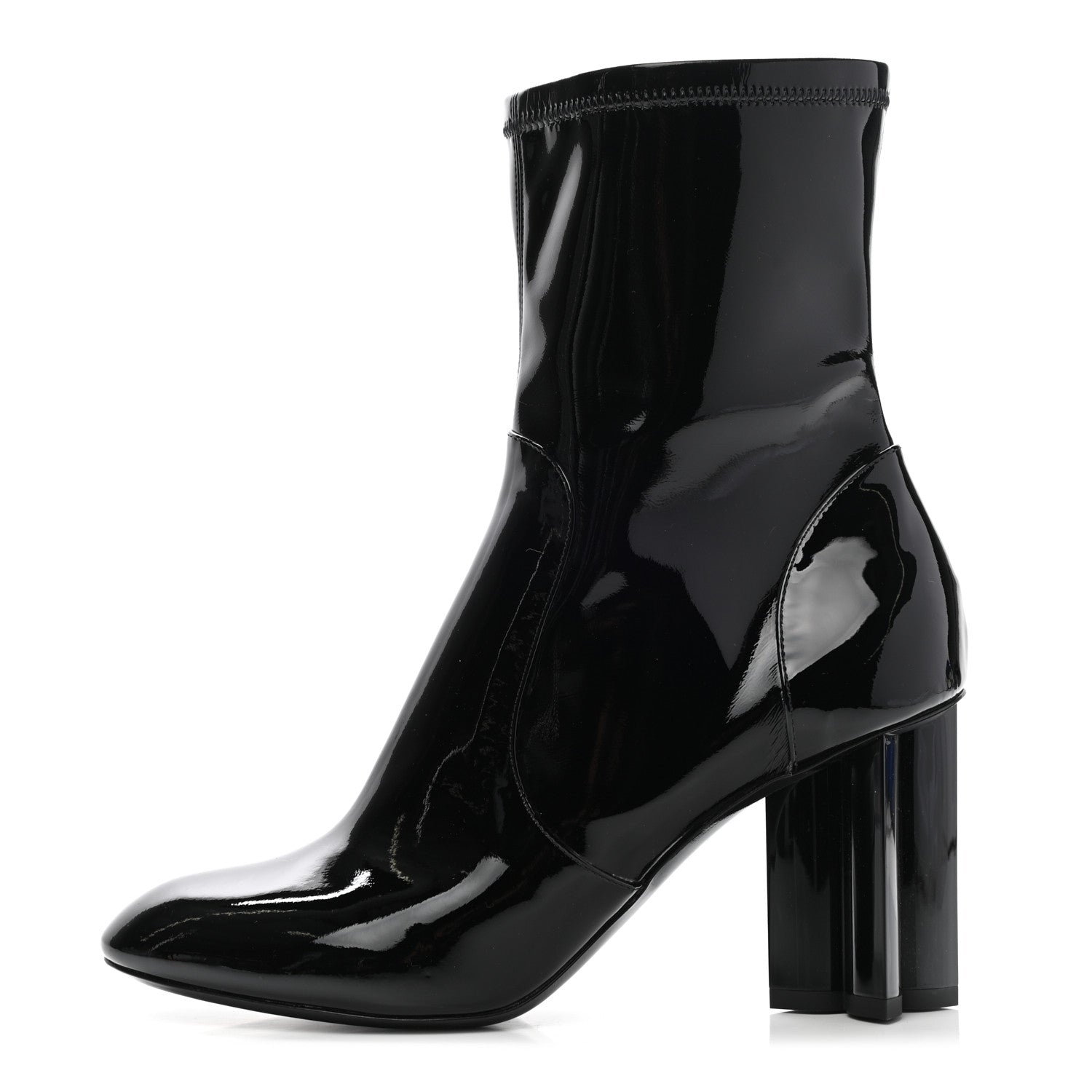 Louis Vuitton Patent Silhouette Ankle Boots 39 Black 1 of 8