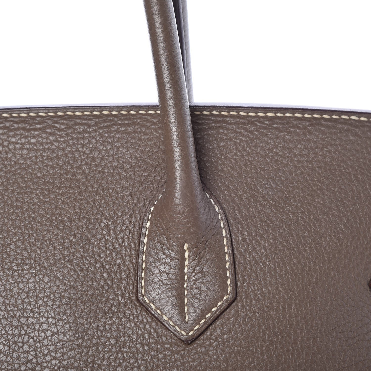 Hermes Taurillon Clemence JPG Shoulder Birkin II 42 Etoupe 10 of 37