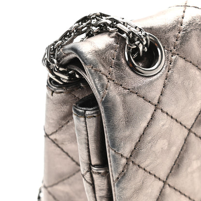 Chanel Metallic Aged Calfskin Quilted 2.55 Reissue 226 Flap Dark Silver 16 of 21