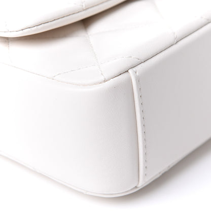 Chanel Lambskin Quilted Mini Side Note Flap White 10 of 12