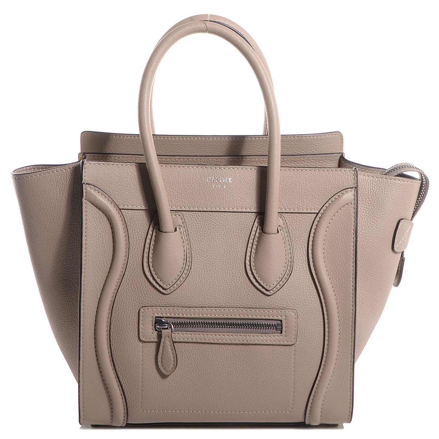 Drummed Calfskin Micro Luggage Dune
