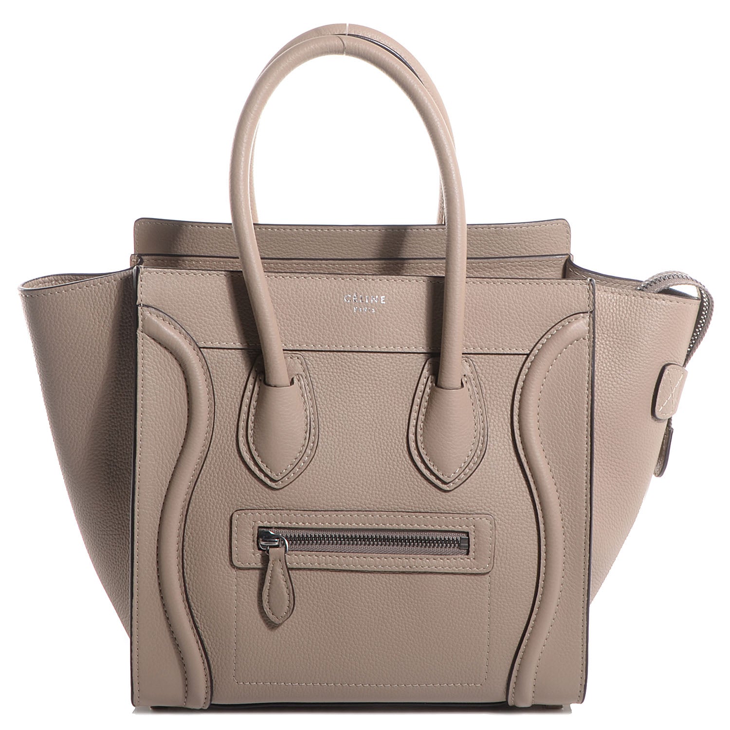 Celine Drummed Calfskin Micro Luggage Dune 1 of 9