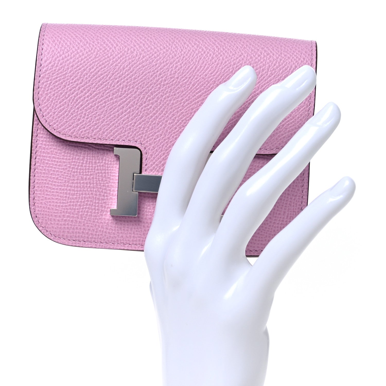 Hermes Epsom Constance Slim Wallet Mauve Sylvestre 2 of 13