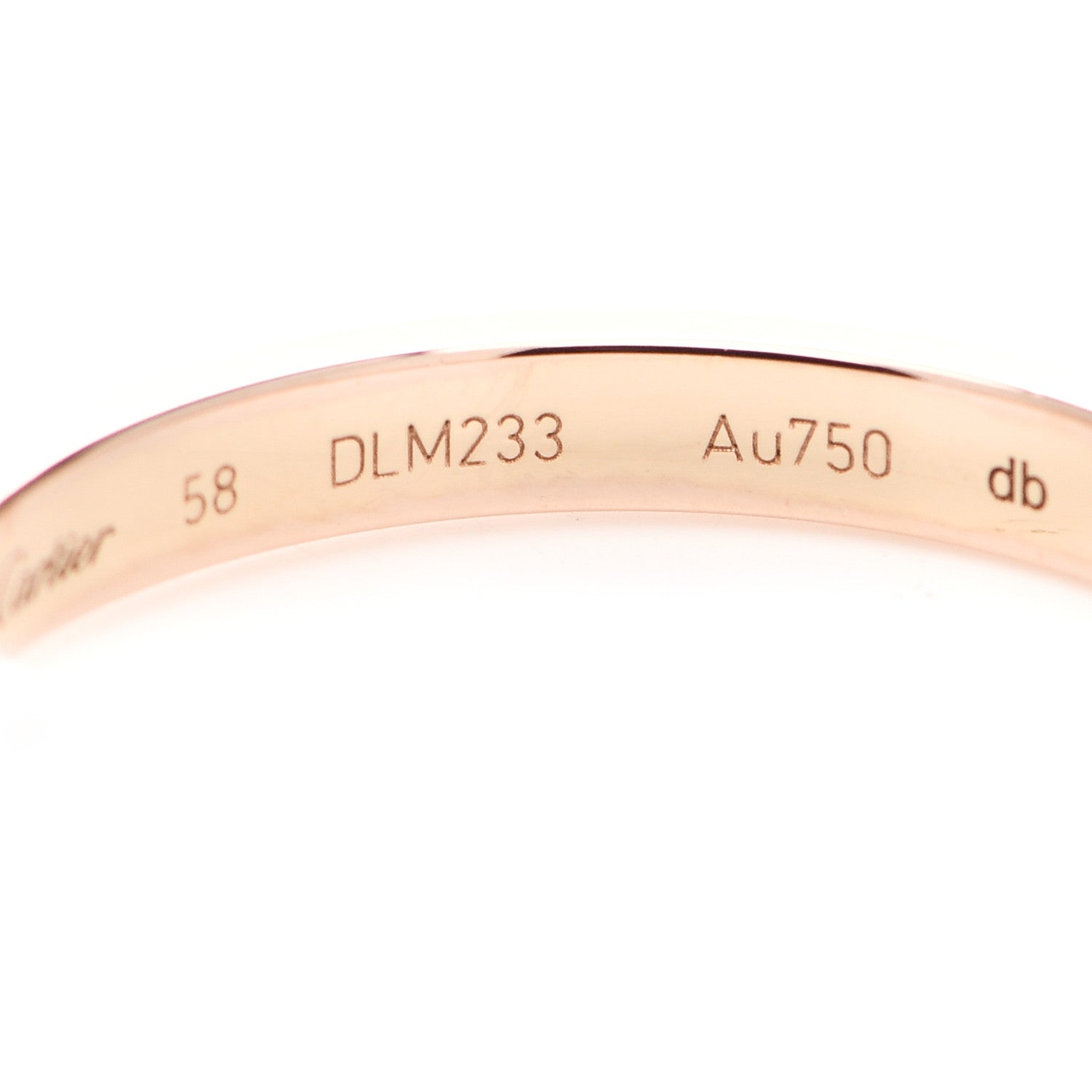 Cartier 18K Pink Gold Diamond 2.6mm LOVE Paved Band Ring 58 8.5 5 of 5