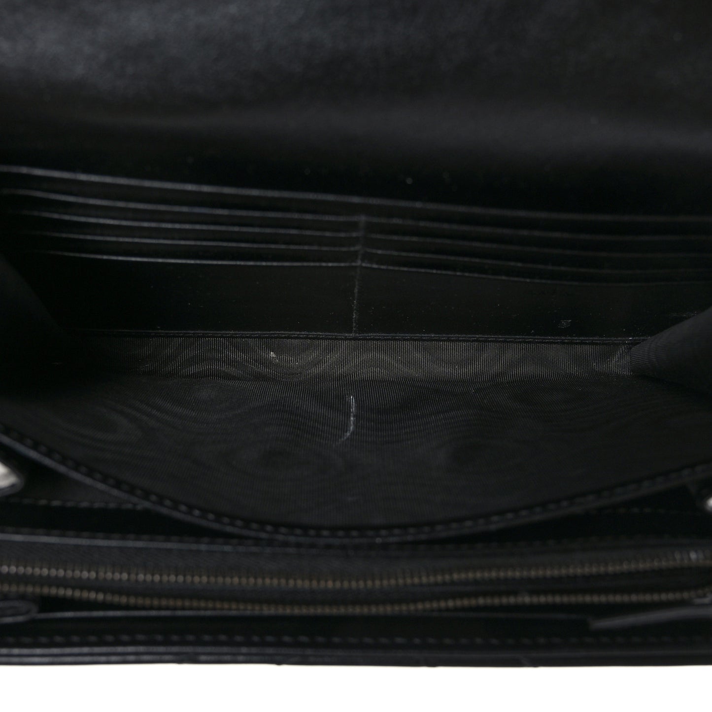 Calfskin Matelasse GG Marmont Chain Wallet Black