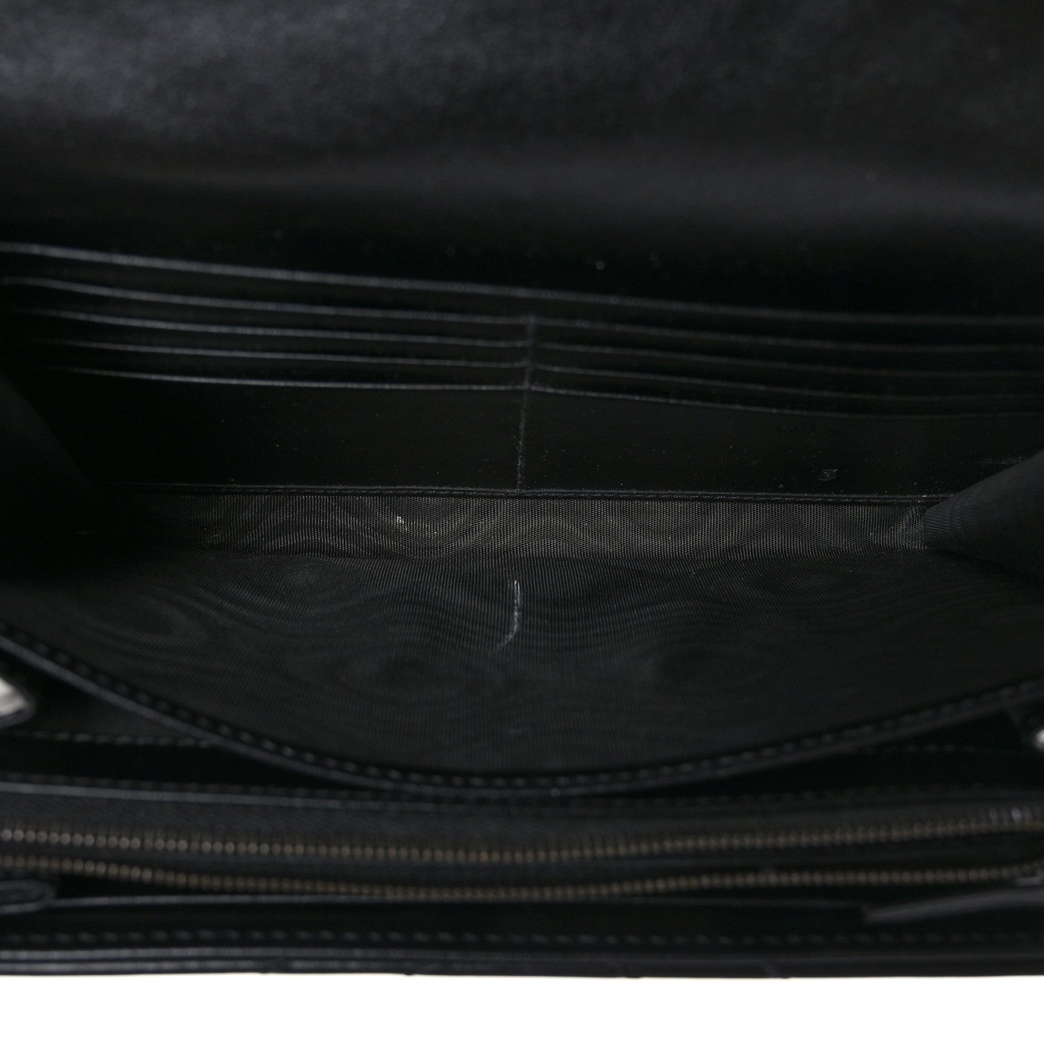 Gucci Calfskin Matelasse GG Marmont Chain Wallet Black 6 of 10
