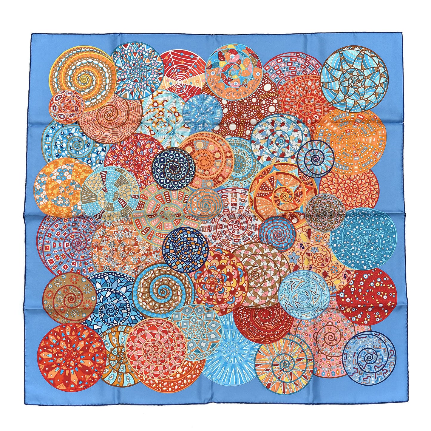 Silk Reves d'Escargots Scarf 90