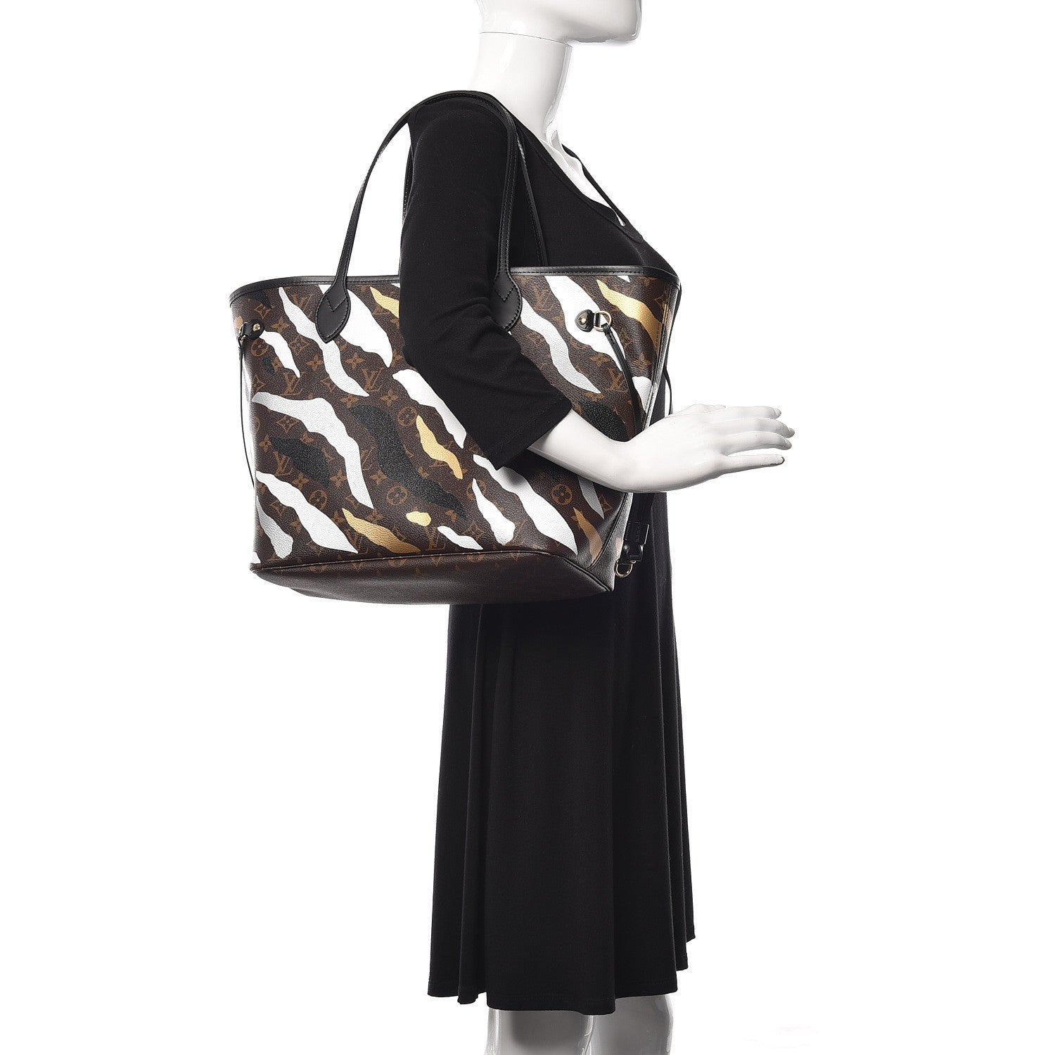 Louis Vuitton X LOL Monogram Neverfull MM Gold Silver 2 of 11