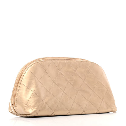 Chanel Metallic Aged Calfskin Quilted Palette Cosmetic Case Gold 3 of 9