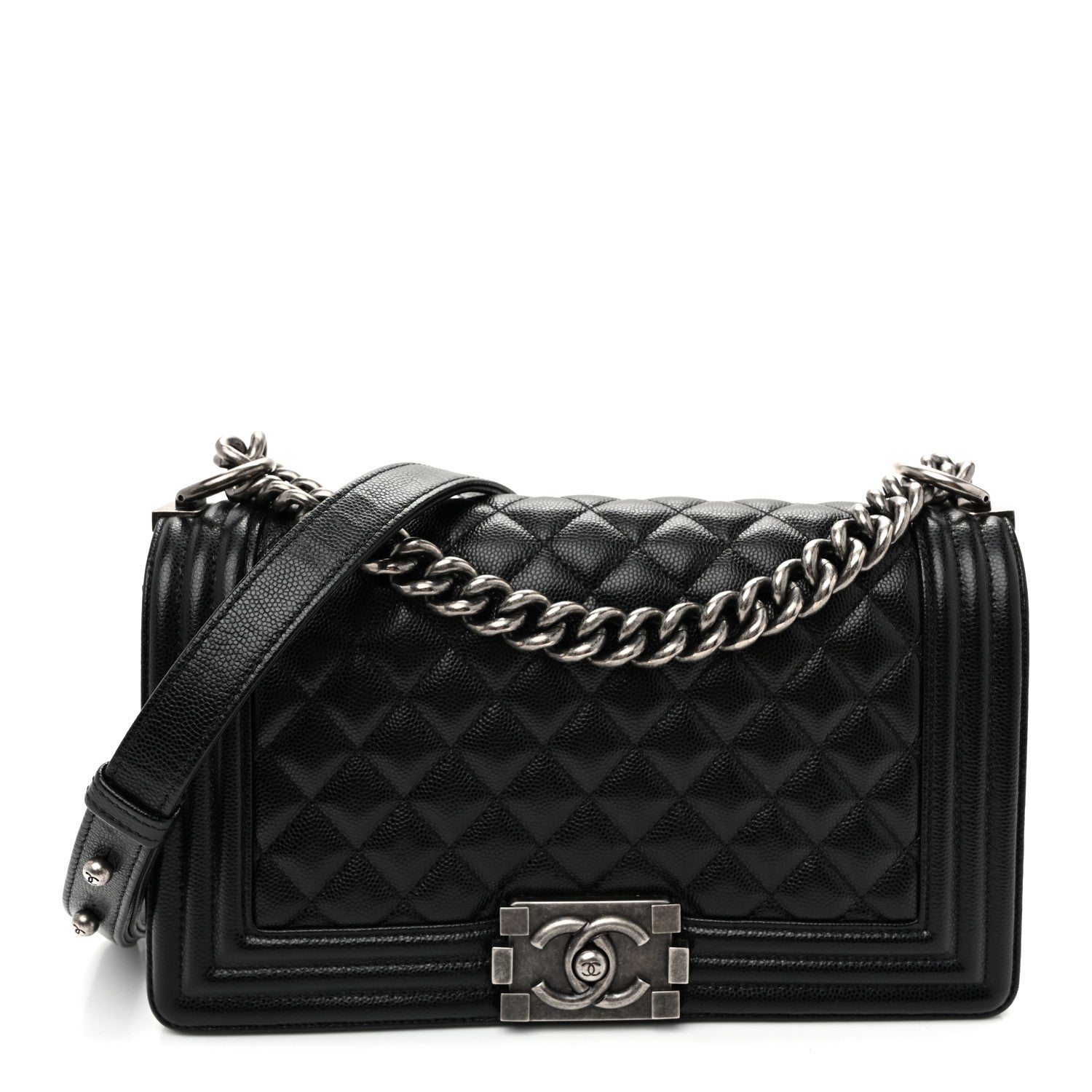 Chanel Caviar Quilted Medium Boy Flap Black 1 of 10