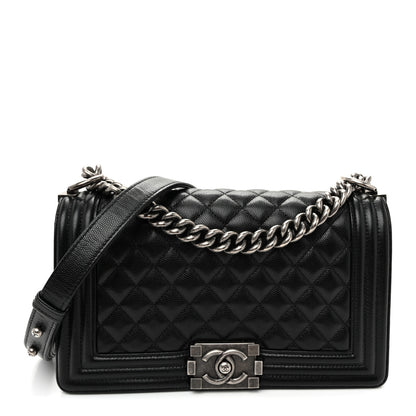 Chanel Caviar Quilted Medium Boy Flap Black 1 of 10