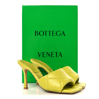 Bottega Veneta Nappa Quilted Rubber Lido Mule Sandals 38 Kiwi 10 of 10