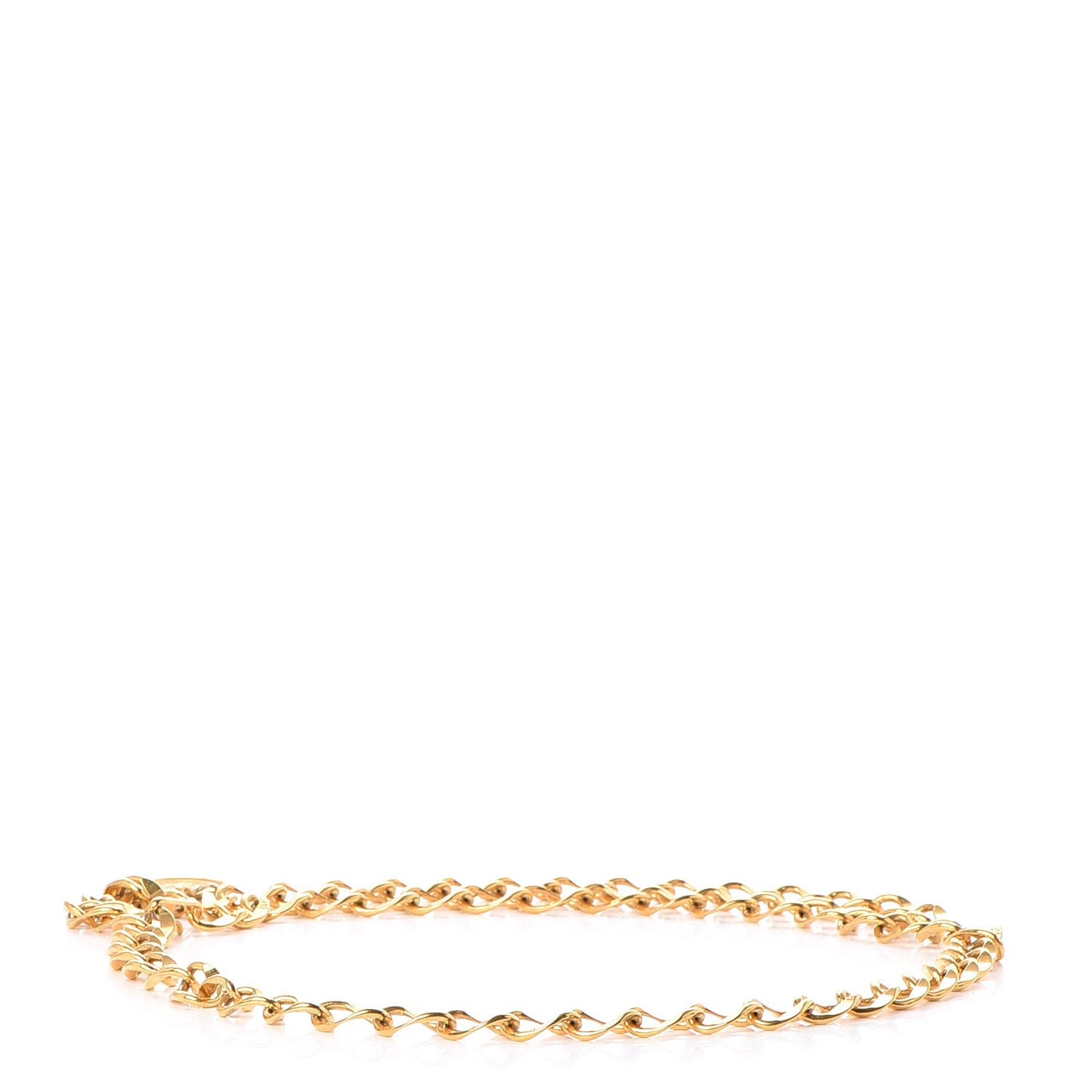 Chain CC Medallion Belt Gold