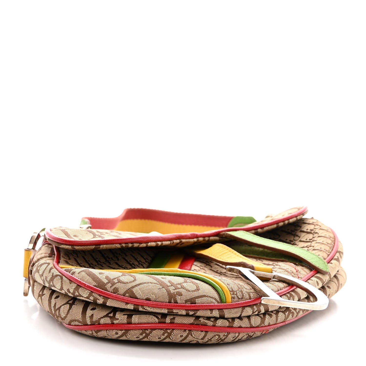 Christian Dior Monogram Rasta Saddle Bag Beige 4 of 10