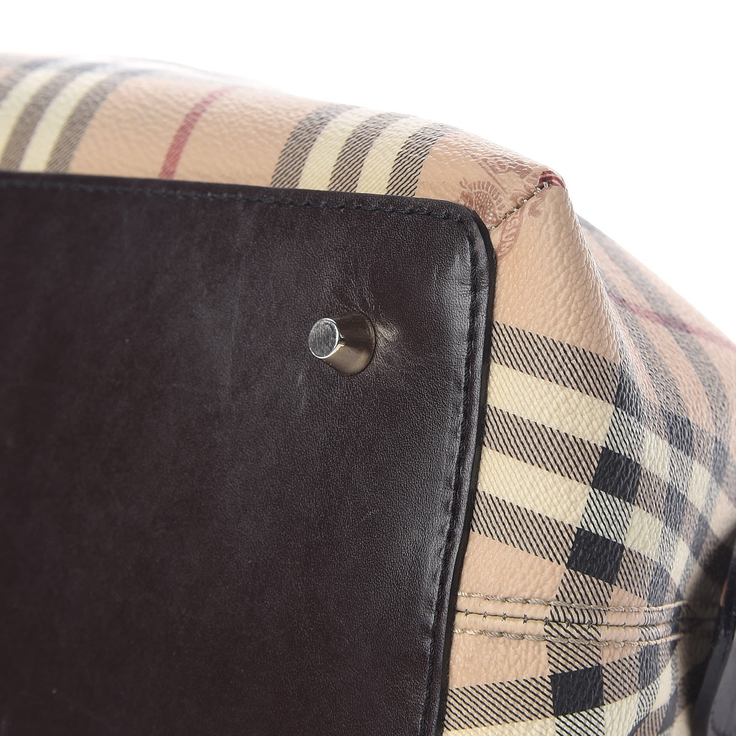 Burberry Haymarket Check Thornley Satchel Chocolate 19 of 22