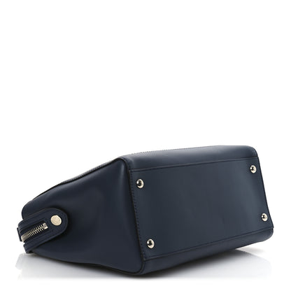 Fendi Vitello Baltico Dolce DotCom Satchel Navy Yellow 5 of 13