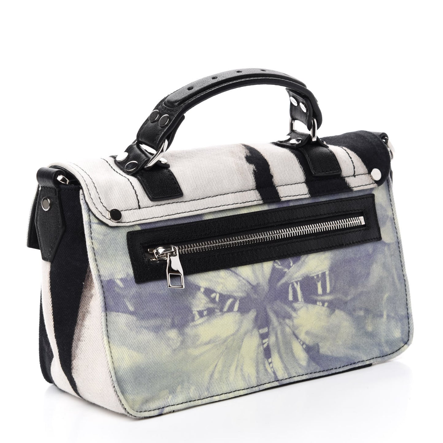 Canvas Tie Dye Tiny PS1 Satchel Black Lime