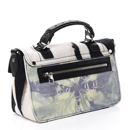 Proenza Schouler Canvas Tie Dye Tiny PS1 Satchel Black Lime 3 of 10