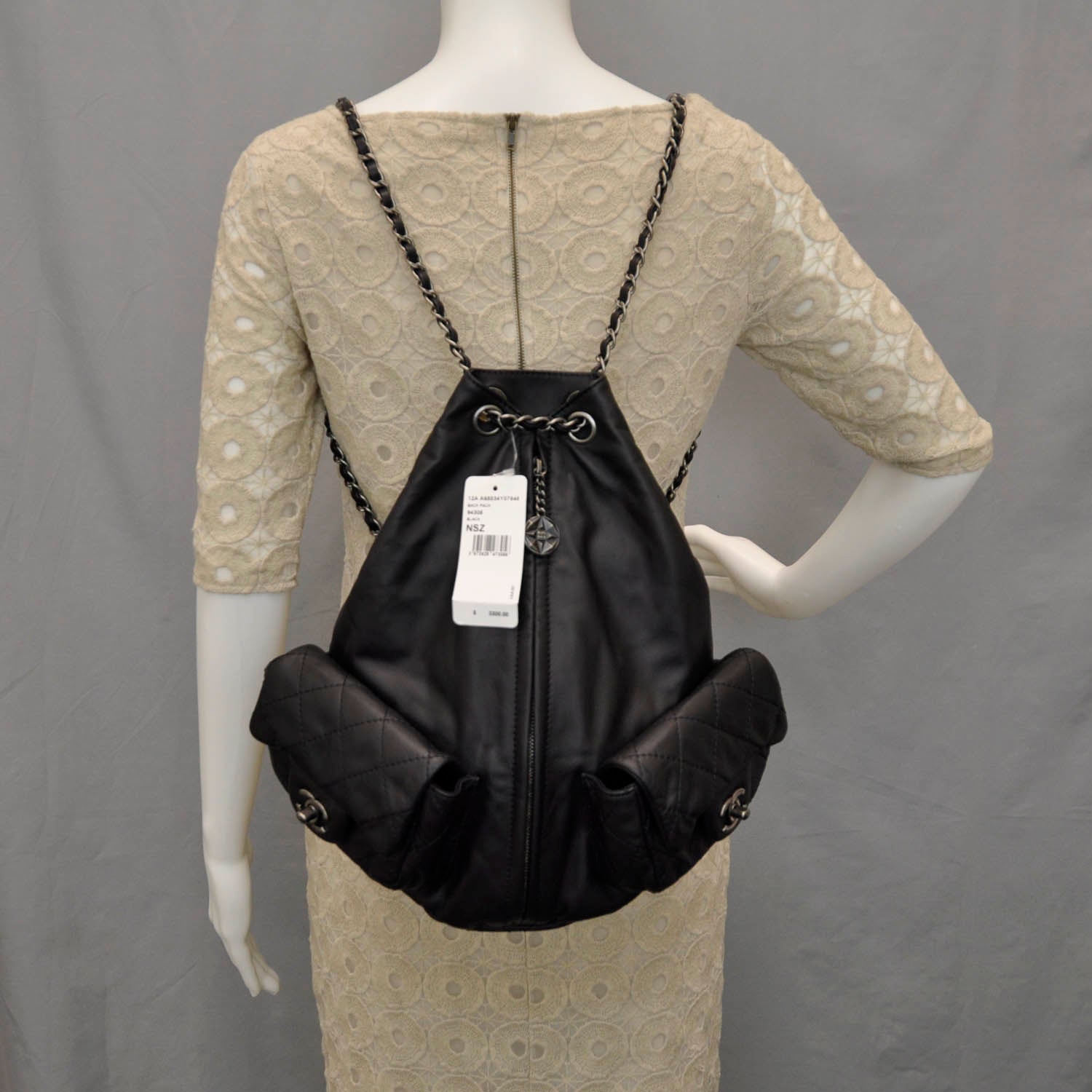 Chanel Lambskin Backpack Black 12A 2 of 12