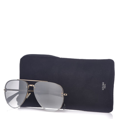 Celine Acetate Mirror Aviator Sunglasses CL41391/S Gold Grey 7 of 13