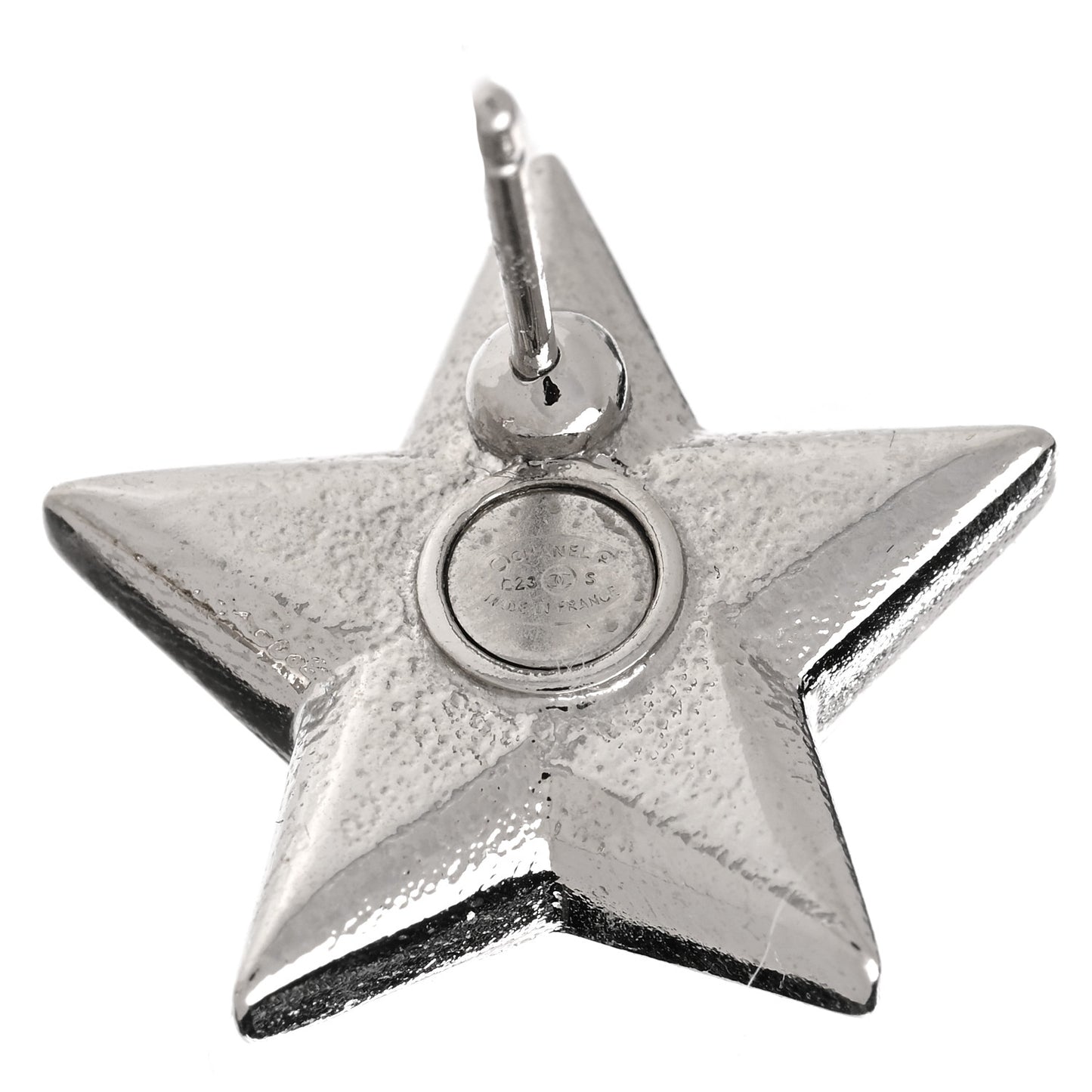 Crystal CC Star Earrings Silver