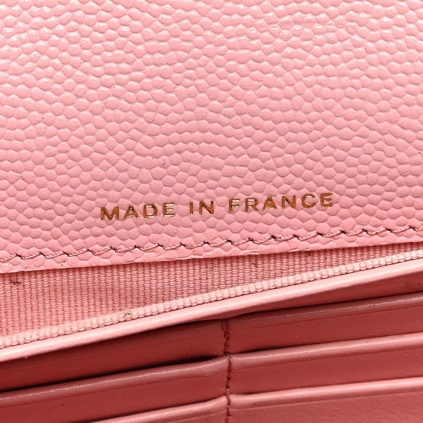 Caviar Quilted Large Gusset Flap Wallet Pink