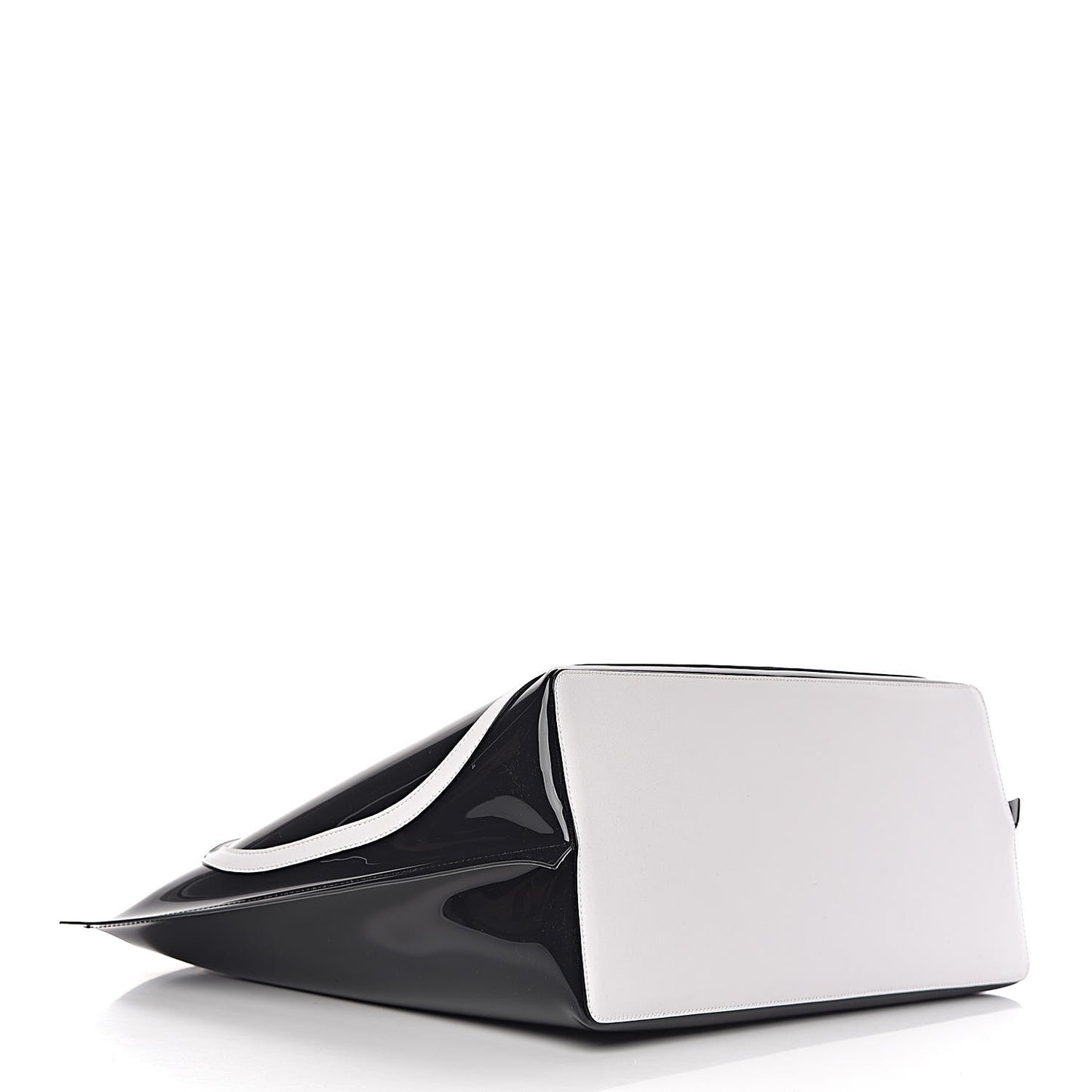 Patent Large Escape Tote Black White