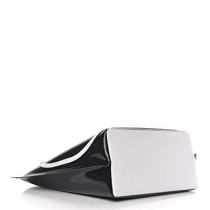 Valentino Garavani Patent Large Escape Tote Black White 5 of 13