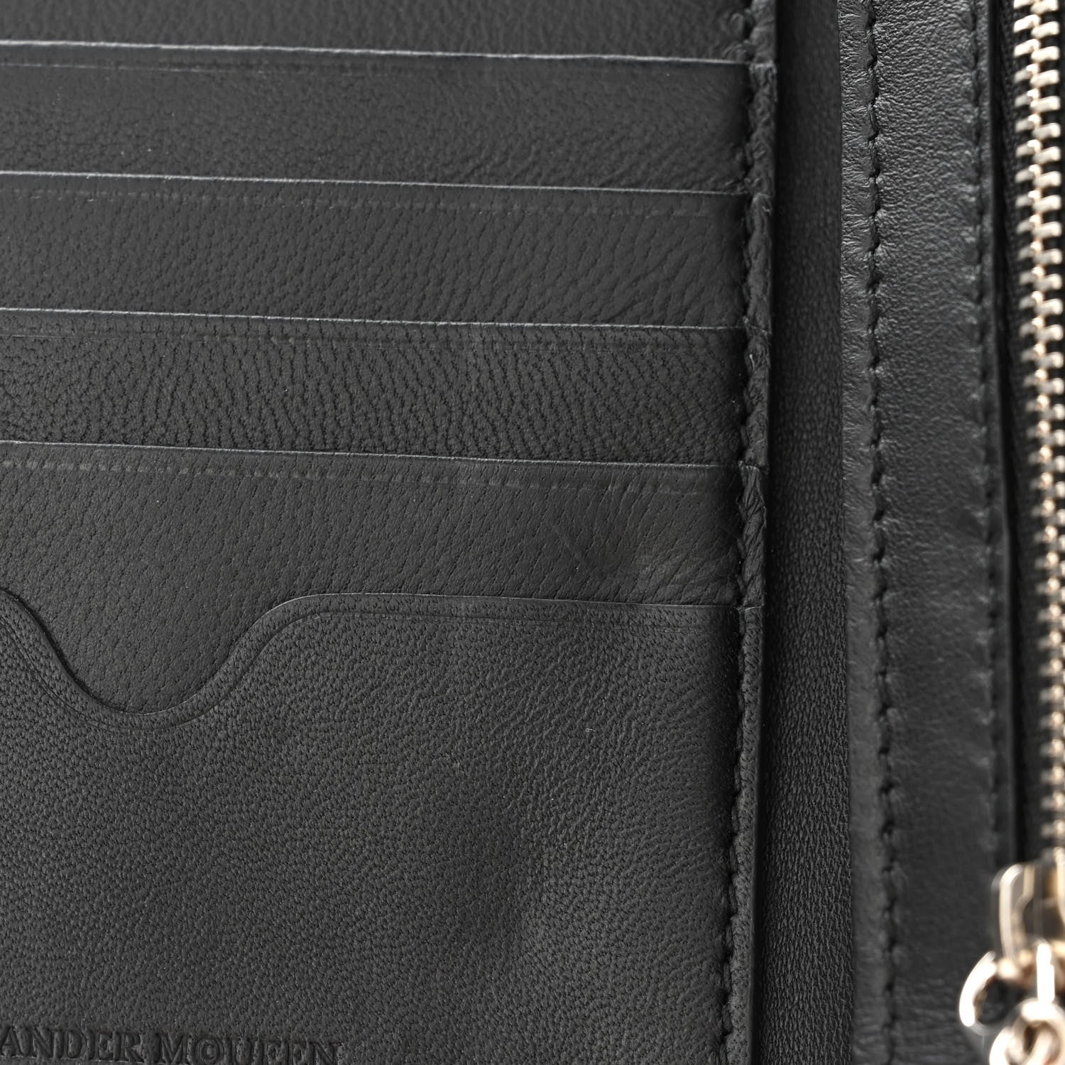 Alexander McQueen Metallic Calfskin Skull French Wallet Gold 8 of 10