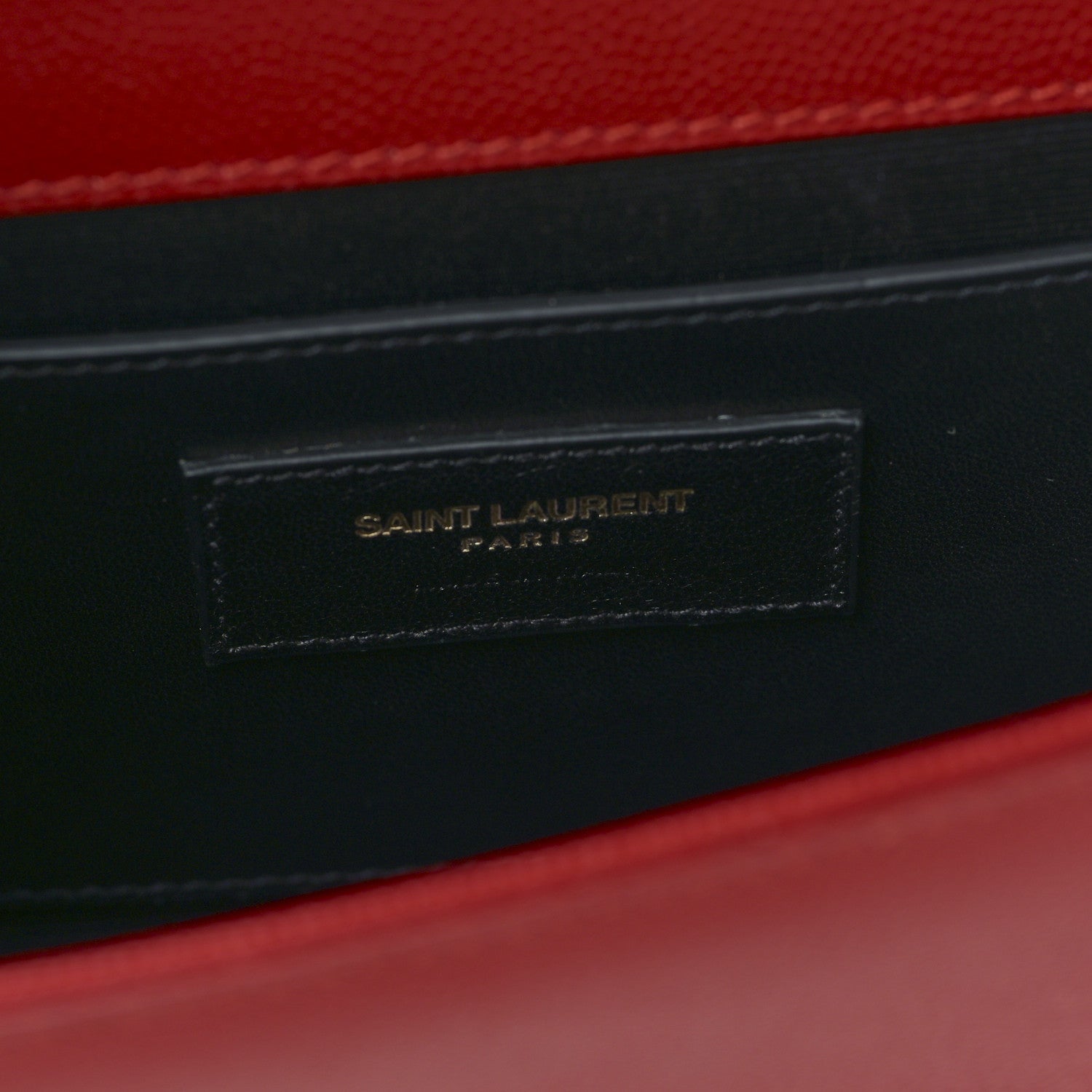 Saint Laurent Grain De Poudre Monogram Cassandre Clutch Rouge Orient 6 of 8