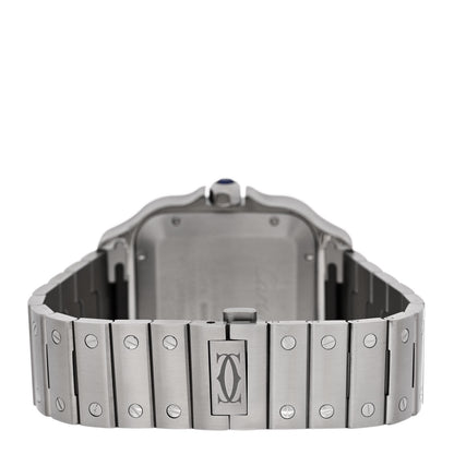 Cartier Stainless Steel 39.8mm Santos De Cartier Automatic Watch Green 3 of 5