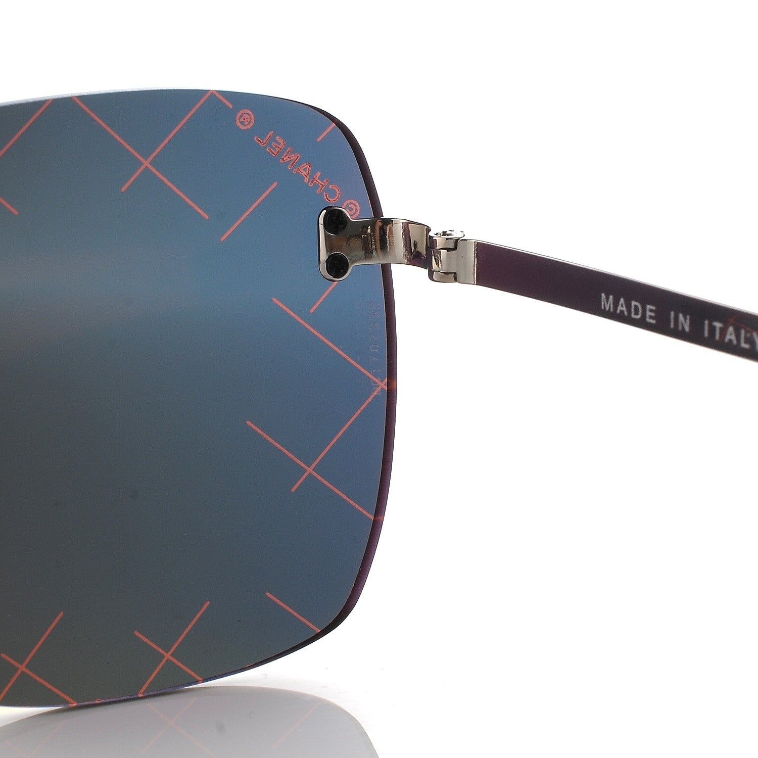 Chanel Shield Runway Sunglasses 4215 Silver Red 10 of 10