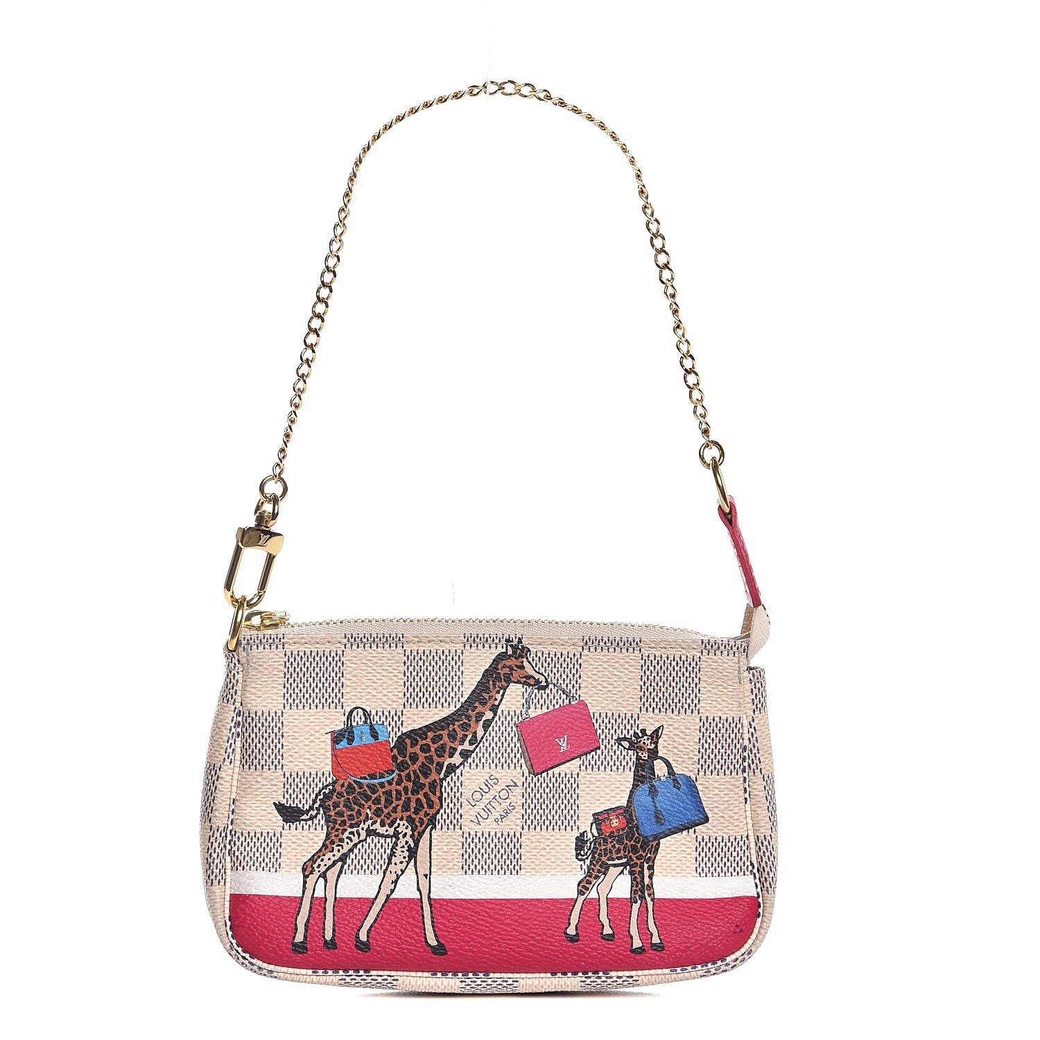 Louis Vuitton Damier Azur 2017 Christmas Animation Mini Pochette Accessories 1 of 8