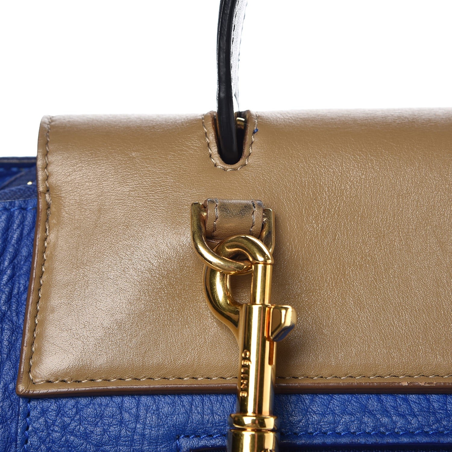 Celine Elephant Calfskin Mini Tri-Color Belt Bag Indigo 10 of 15