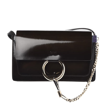 Chloe Glossy Lambskin Small Faye Shoulder Bag Deep Forest 1 of 6
