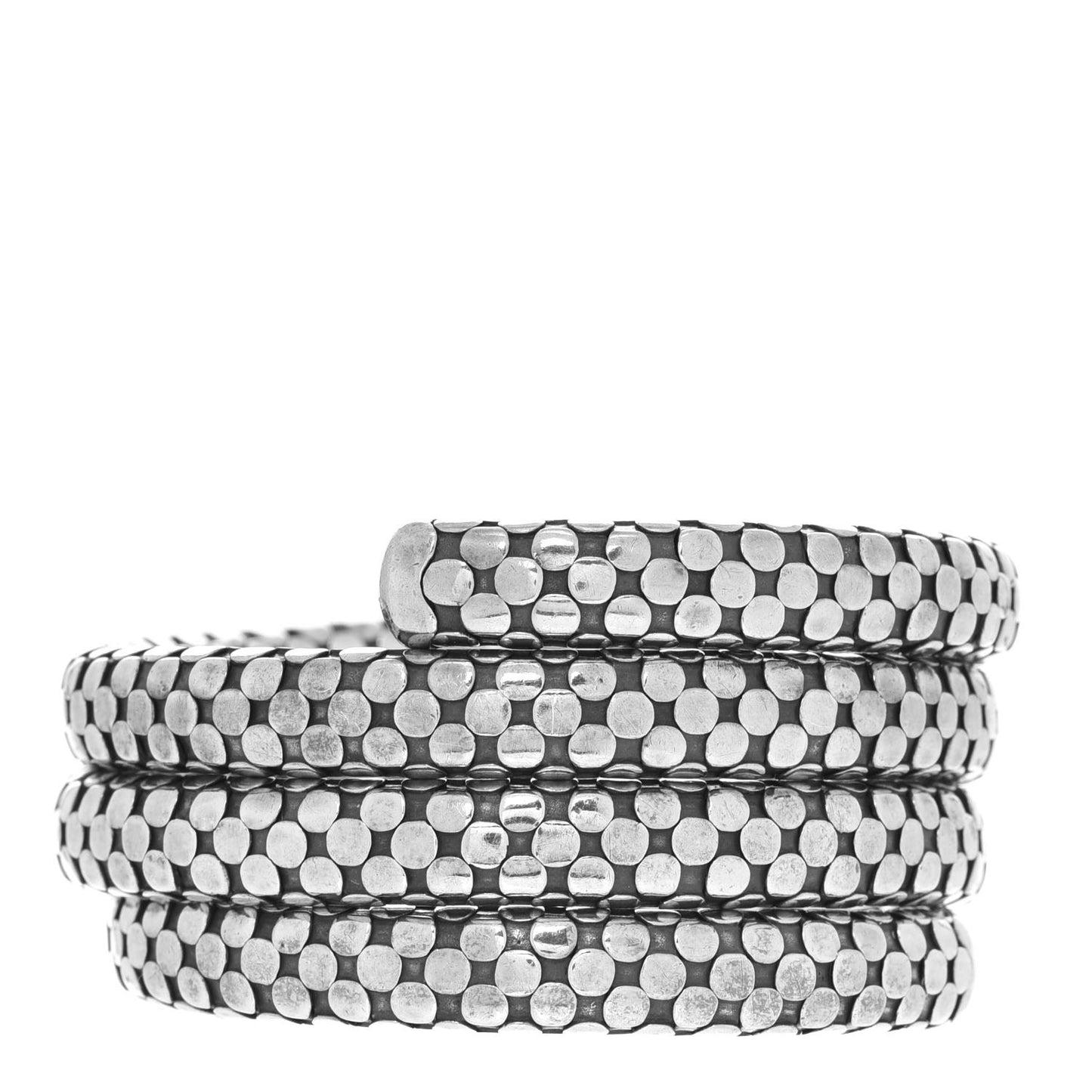Sterling Silver Dot Triple Coil Bracelet