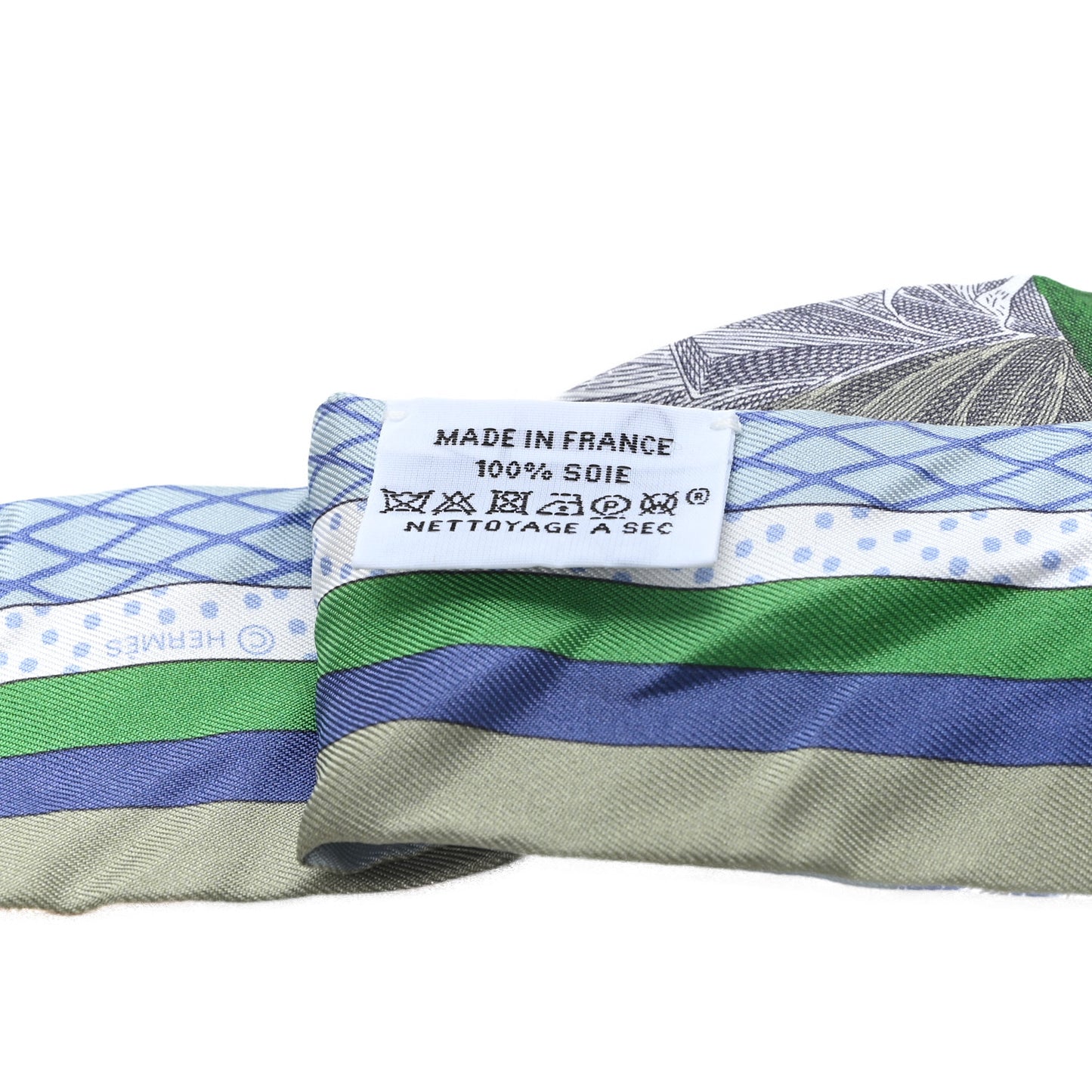 Silk Twilly Grand Theatre Nouveau Bleu Glacier Vert White