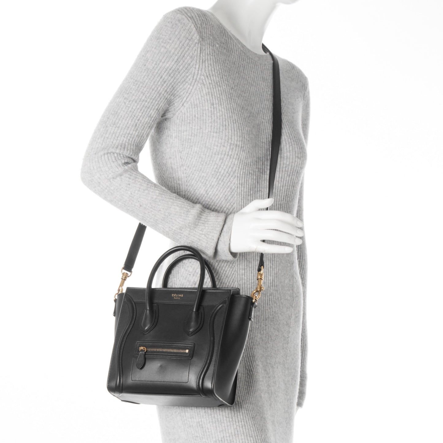 Smooth Calfskin Nano Luggage Black