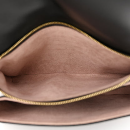 Louis Vuitton Lambskin Embossed Monogram Pochette Coussin Black 5 of 10