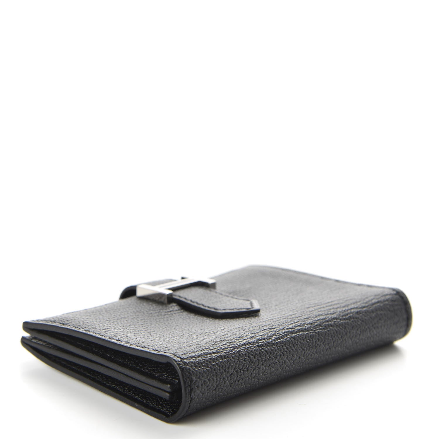 Hermes Chevre Mysore Bearn Card Holder Wallet Black 4 of 8