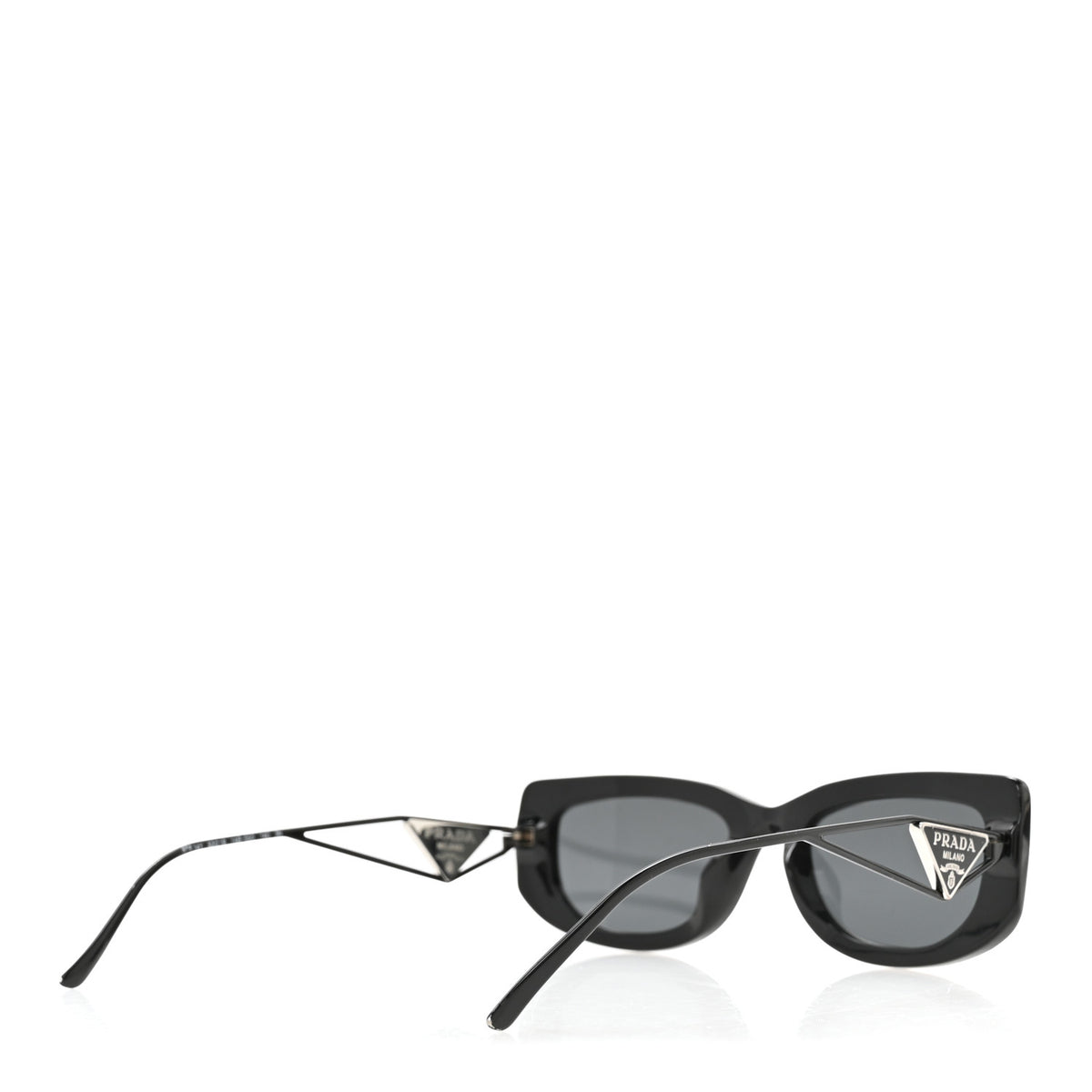 Prada Acetate Sunglasses SPR 14Y Black Slate Gray 4 of 8