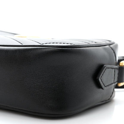 Gucci Calfskin Matelasse Mini GG Marmont Chain Shoulder Bag Black 10 of 10