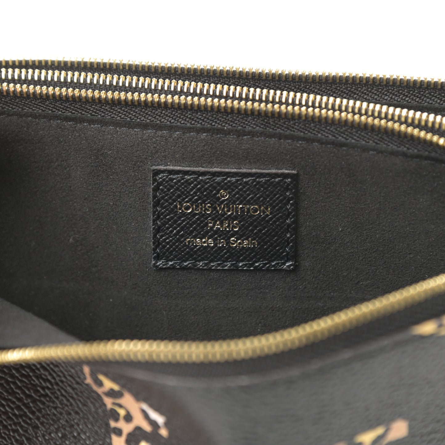 Monogram Giant Jungle Pochette Double Zip Black