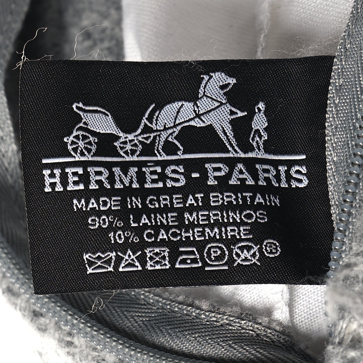 Hermes Wool Cashmere Avalon III Pillow PM Ecru Gris Clair 3 of 4