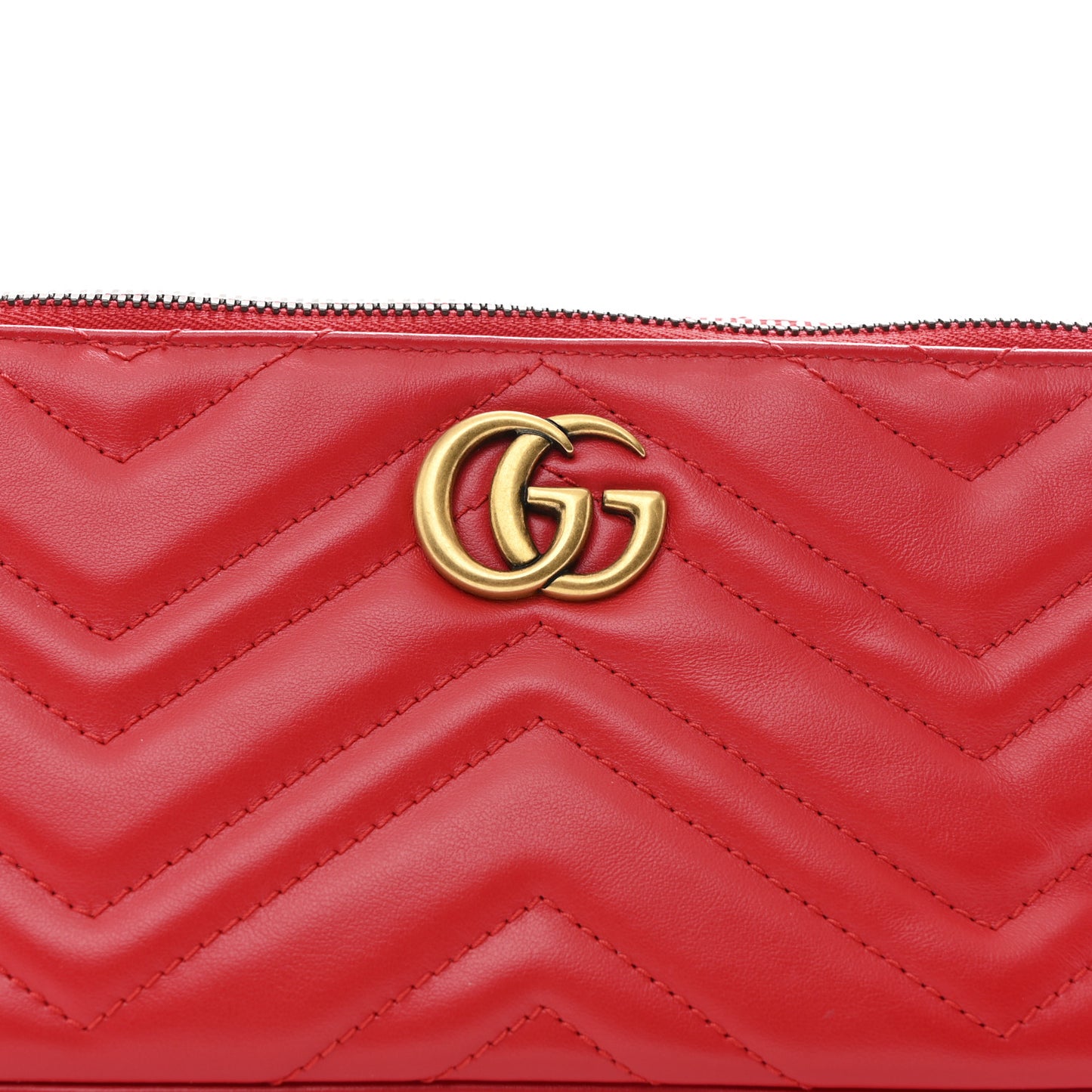 Calfskin Matelasse Chevron GG Marmont Sling Shoulder Bag Rosso