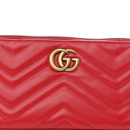 Gucci Calfskin Matelasse Chevron GG Marmont Sling Shoulder Bag Rosso 8 of 10