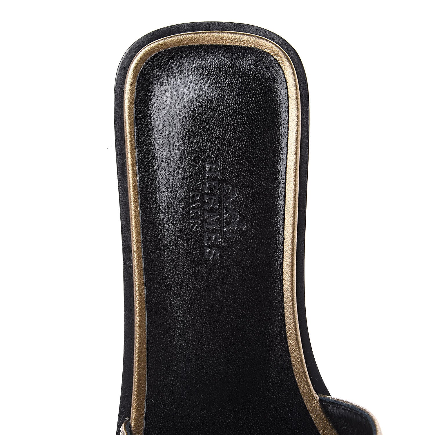 Hermes Metallic Epsom Oran Sandals 36 Vert Bronze 7 of 8