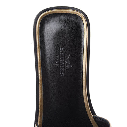 Hermes Metallic Epsom Oran Sandals 36 Vert Bronze 7 of 8